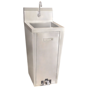 Omcan Stainless Steel Pedestal Hand Sink With Foot Valve And Faucet