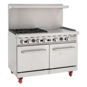 EFI 48″ Propane Range With 4 Burners & 24″ Griddle