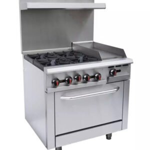 36'' CHEF Range with 12'' Griddle and 4 Burners