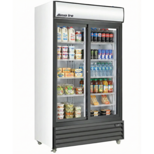 40" Alaska-Line Double Sliding Glass Door Cooler 28 Cu.Ft.