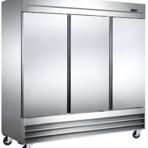 81" Windchill Stainless Steel Three Solid Door Freezer