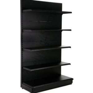Black Single Sided Gondola Supermarket Shelving HS-BA