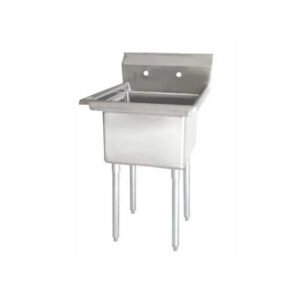 26'' CHEF One Tub Sink with Centre Drain & No Drainboard