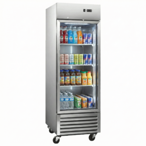 CHEF 27'' Reach In Single Glass Door Cooler 21 Cu.Ft.