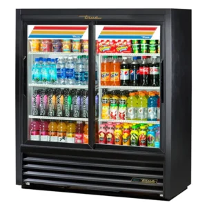 True GDM-41SL-54-HC-LD Double Sliding Door 47″ Wide Shallow Glass Display Refrigerator